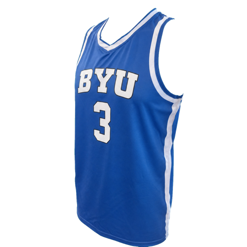 Blue BYU basketball jersey