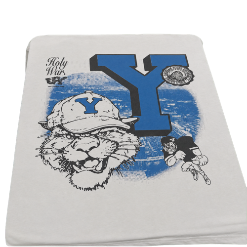 White BYU wildcat graphic T-shirt